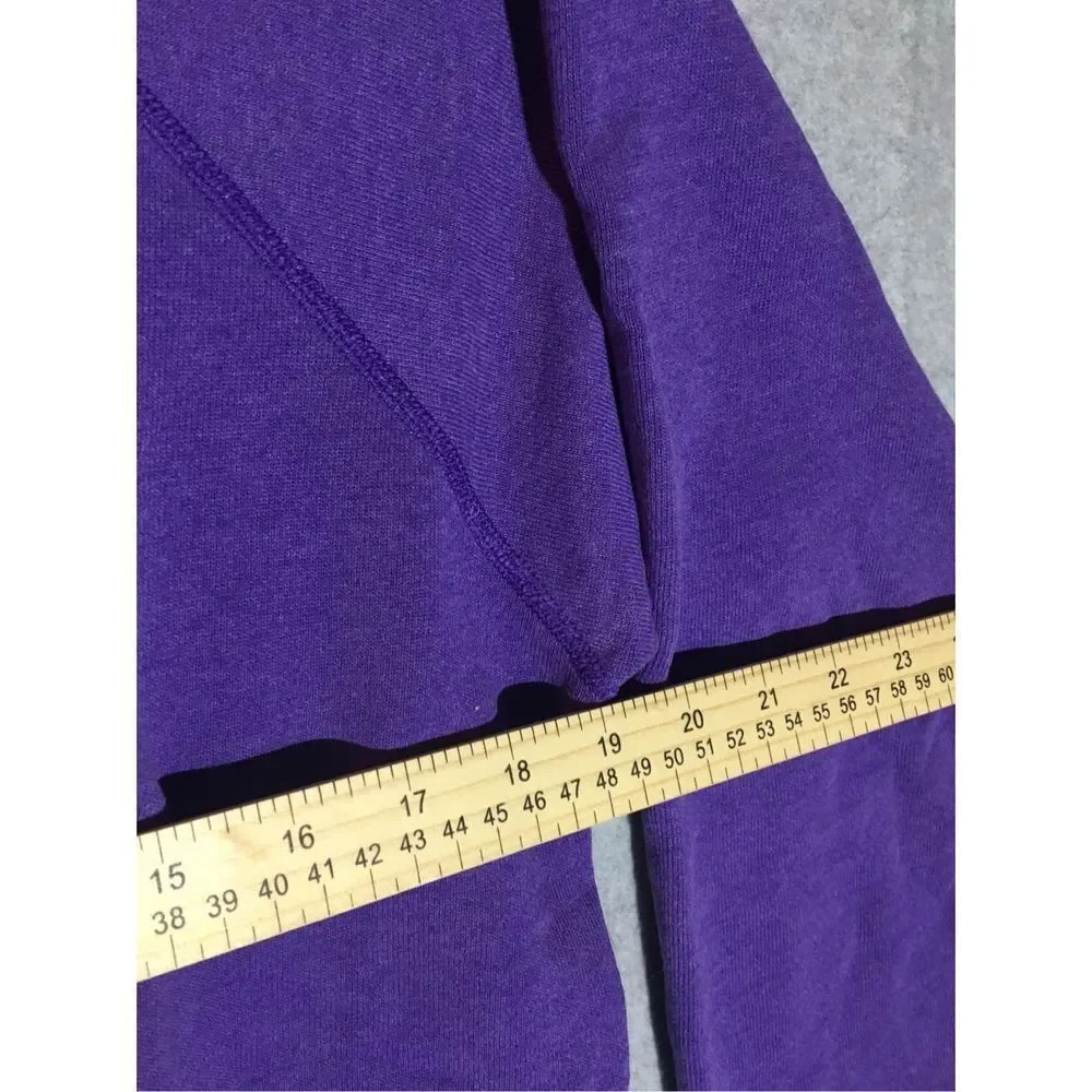 Womens Hanes Sweater Size Large Vintage Made in USA Plain Purple Cotton Blend - Picture 3 of 4
